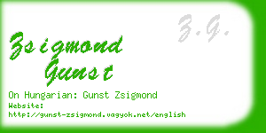 zsigmond gunst business card
